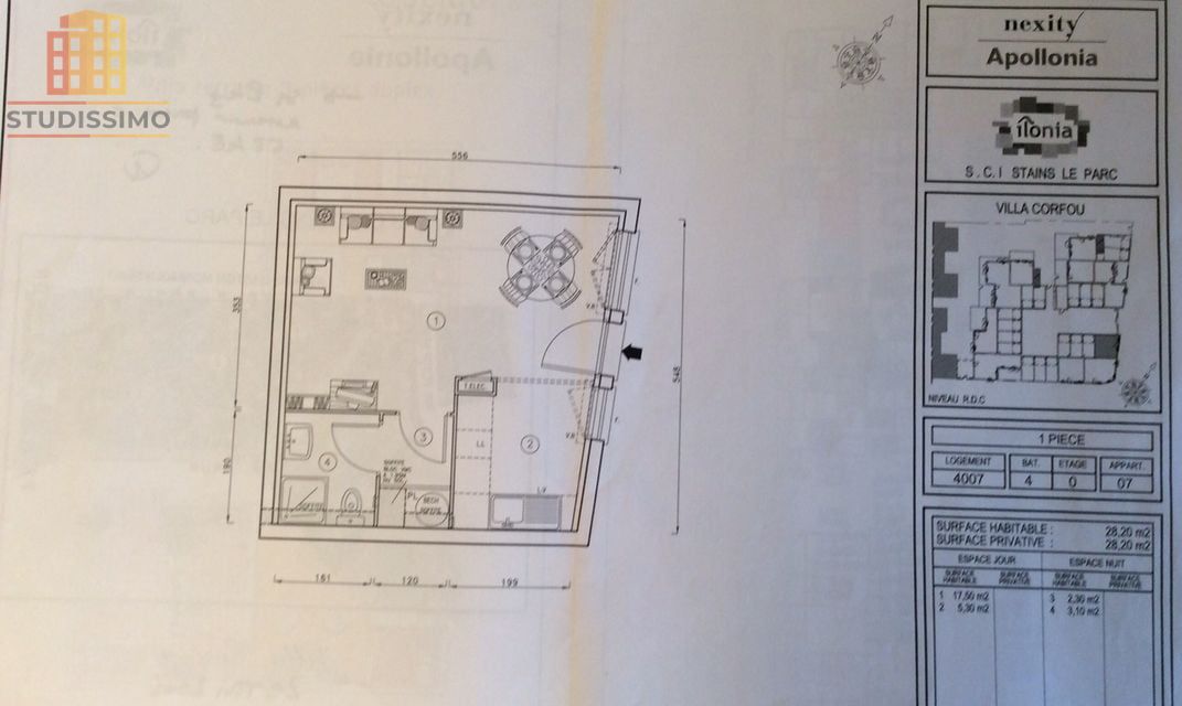 Studio 29m² Stains - Box privatif avec accès individuel - Photo 1
