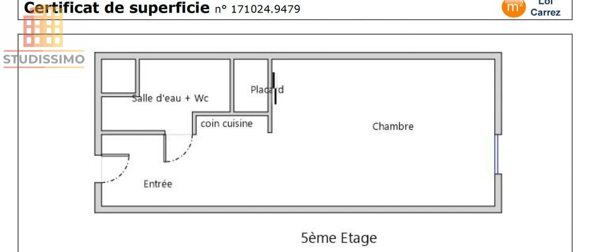 Studio 18m² Saint-Ouen-sur-Seine - 5e étage - Photo 2