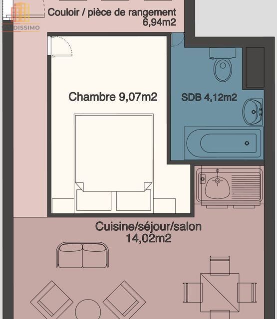 Studio 33m² Brie-Comte-Robert - Parking couvert - Photo 2