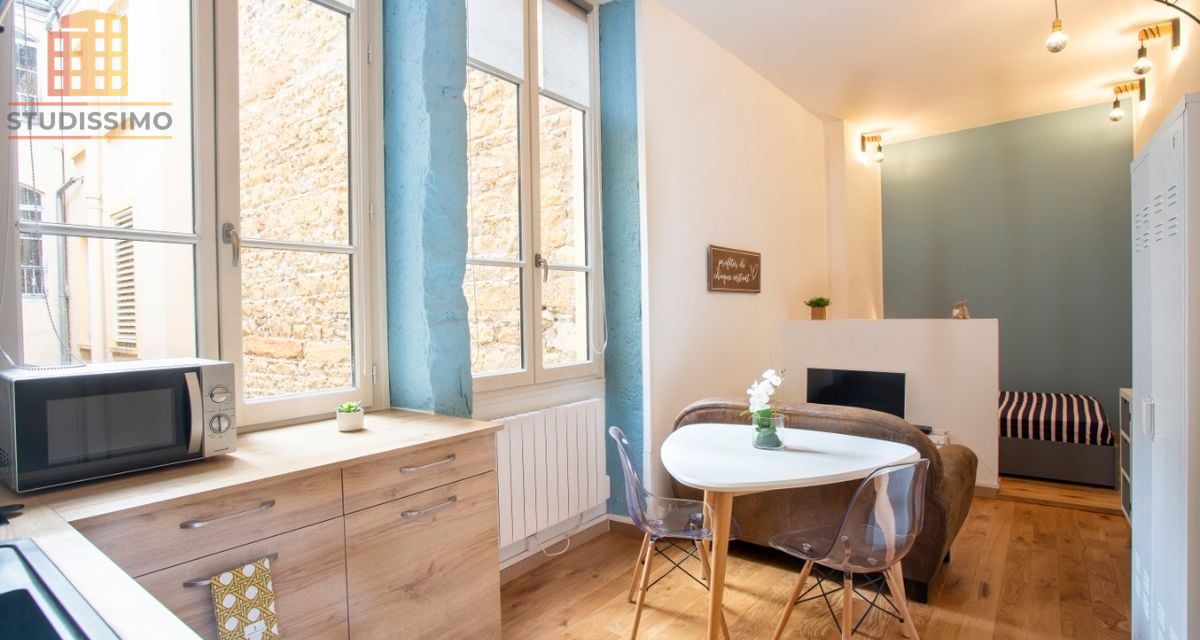 Studio meublé 23m² Lyon 1er - Immeuble bourgeois - Photo 2