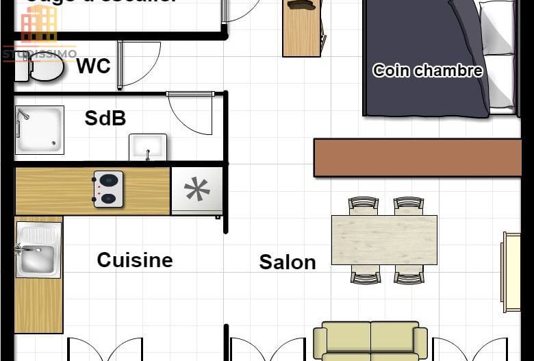 T1 35m² Marseille Joliette - Lumineux, sans vis-à-vis - Photo 2