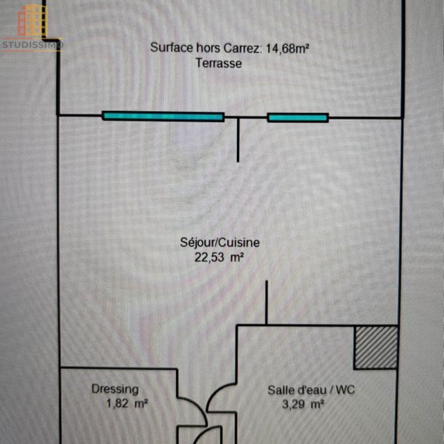 Studio 27m² Nice 06300 - Terrasse - Photo 3