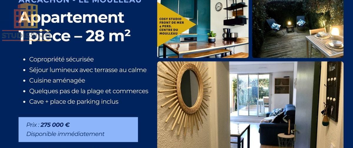 Appartement 28m² Arcachon - Belle terrasse, proche plage - Photo 11