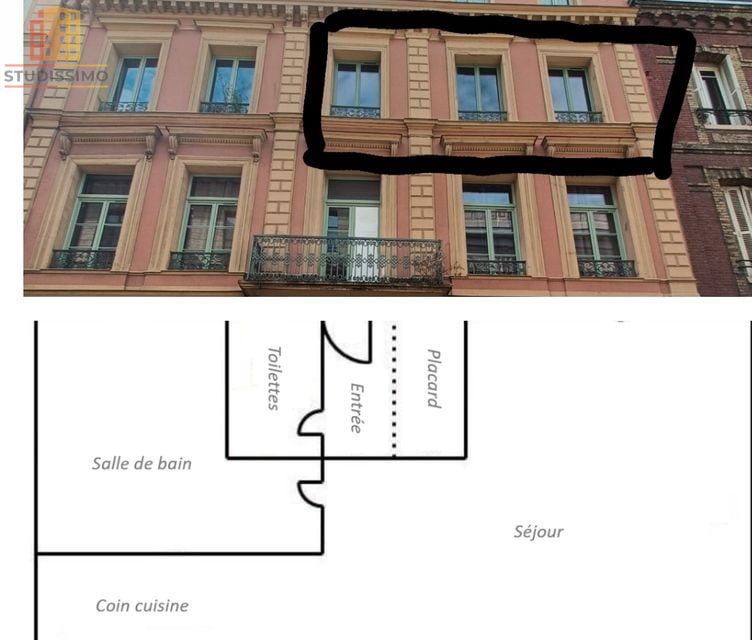 Studio 26m² Rouen Vieux-Marché - Immeuble de caractère, DPE C - Photo 2